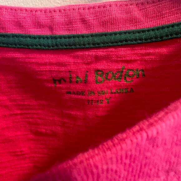 Mini Boden Pink Green and White Dress Size 11-12 Y - Picture 3 of 7